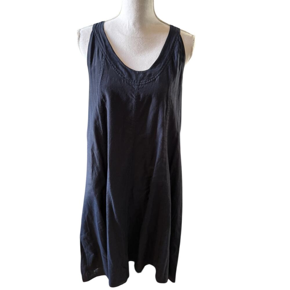 Calypso St Barth Sleeveless Swing Midi Dress Dark Blue M